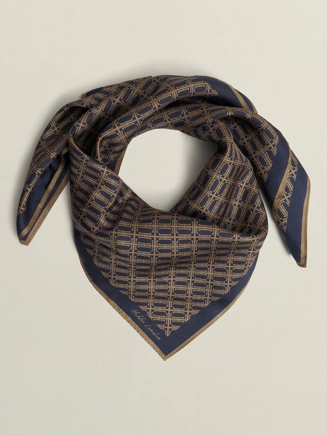 Шелковый шарф Bria Insignia Hobbs, Navy/Camel
Шелковый шарф Bria Insignia Hobbs, Navy/Camel