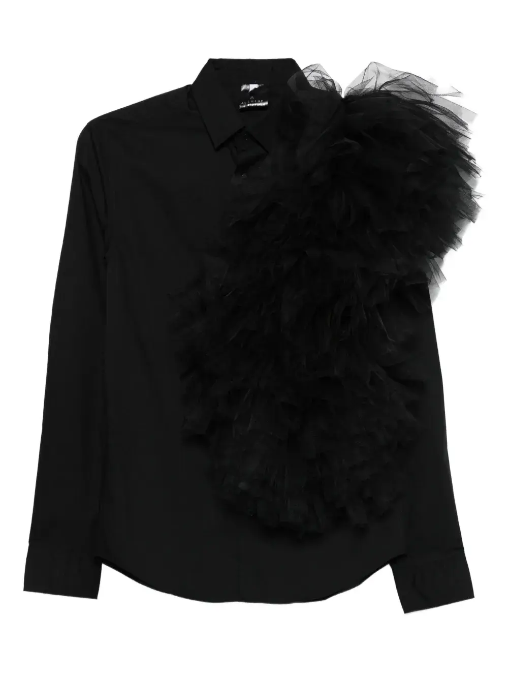 Рубашка с оборками и вставкой из тюля Alchemy, черный
Рубашка с оборками и вставкой из тюля Alchemy, черный