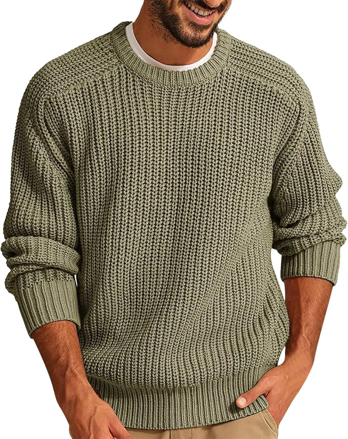 Свитер мужской оверсайз с вафельной вязкой XINGJIAARTS
Свитер мужской оверсайз с вафельной вязкой XINGJIAARTS