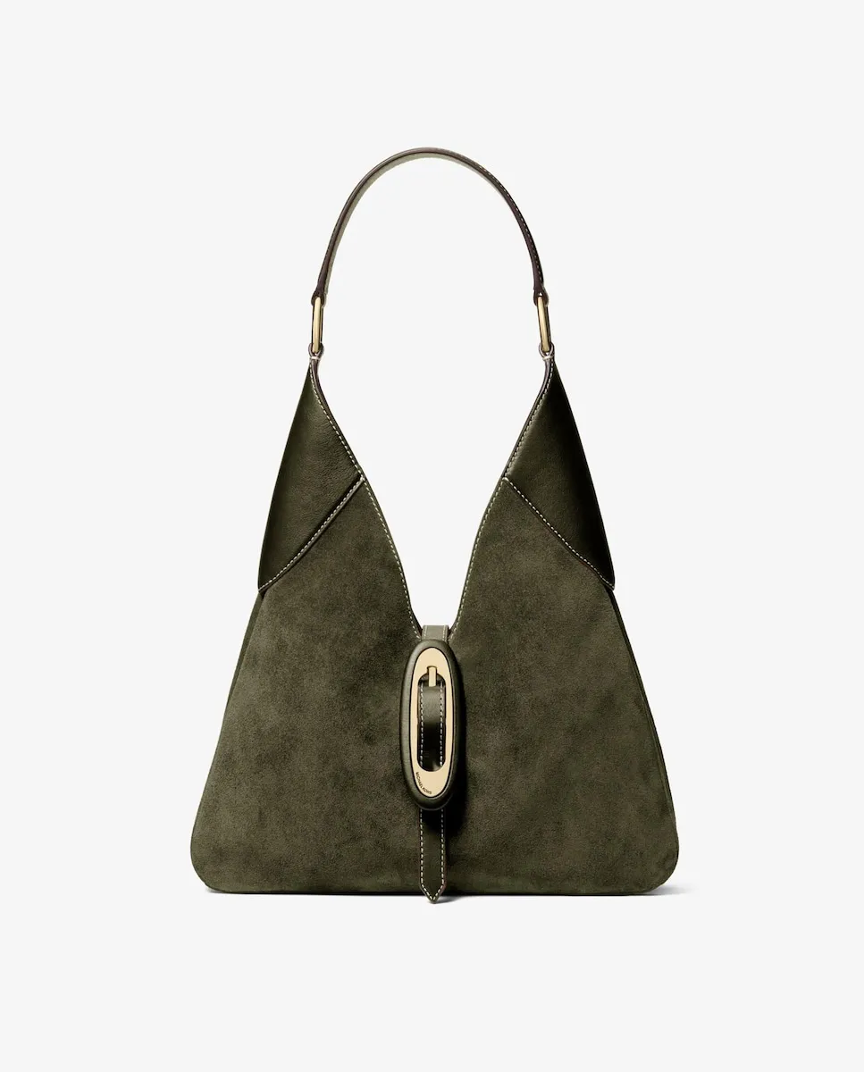 Cornelia Средняя замшевая сумка-хобо Michael Michael Kors, зеленый мох
Cornelia Средняя замшевая сумка-хобо Michael Michael Kors, зеленый мох