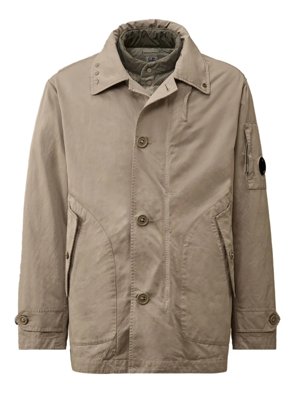 Пальто с отделкой в виде линзы и съемным капюшоном C.P. Company, серый
Пальто с отделкой в виде линзы и съемным капюшоном C.P. Company, серый