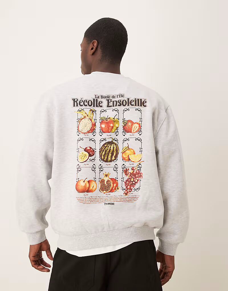 Толстовка оверсайз ASOS DESIGN с принтом фруктов на спине серого меланжевого цвета
Толстовка оверсайз ASOS DESIGN с принтом фруктов на спине серого меланжевого цвета