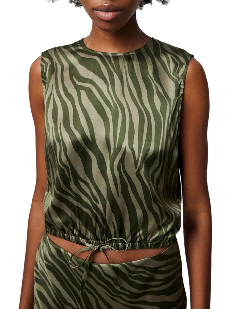 Шелковый укороченный топ с принтом зебры ATM Anthony Thomas Melillo, цвет Army Combo
Шелковый укороченный топ с принтом зебры ATM Anthony Thomas Melillo, цвет Army Combo
