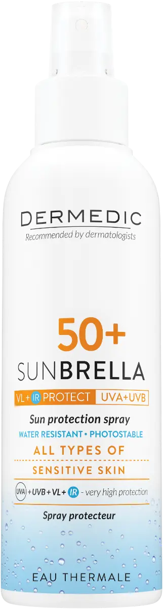 Dermedic Sunbrella SPF50+ спрей для загара, 150 ml 
Dermedic Sunbrella SPF50+ спрей для загара, 150 ml