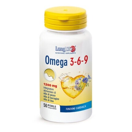 Omega 3-6-9 LongLife 50 светозащищенных жемчужин Longlife Srl 
Omega 3-6-9 LongLife 50 светозащищенных жемчужин Longlife Srl