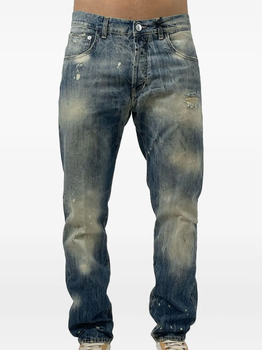 Джинсы с эффектом потертости YES LONDON, синий
Джинсы с эффектом потертости YES LONDON, синий