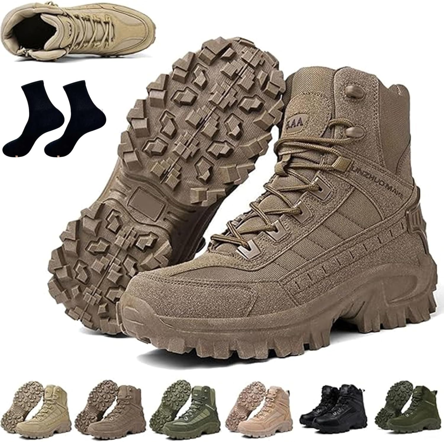 Мужские ортопедические рабочие ботинки GHTRHSB с защитой от проколов, водонепроницаемые, противорастяжительные, для походов, легкие тактические боевые ботинки для активного отдыха с боковой молнией, коричневый
Мужские ортопедические рабочие ботинки GHTRHSB с защитой от проколов, водонепроницаемые, противорастяжительные, для походов, легкие тактические боевые ботинки для активного отдыха с боковой молнией, коричневый