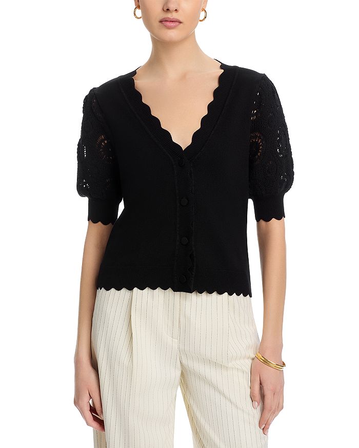 Кардиган с кружевными рукавами T Tahari, черный
Кардиган с кружевными рукавами T Tahari, черный