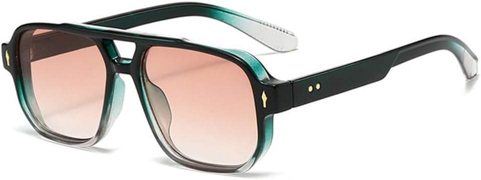 Винтажные мужские солнцезащитные очки с двойной перемычкой, модные очки с прозрачными линзами Ocean, женские солнцезащитные очки с заклепками, защита от ультрафиолета UV400 HYYZZC, Dark Green Tea
Винтажные мужские солнцезащитные очки с двойной перемычкой, модные очки с прозрачными линзами Ocean, женские солнцезащитные очки с заклепками, защита от ультрафиолета UV400 HYYZZC, Dark Green Tea