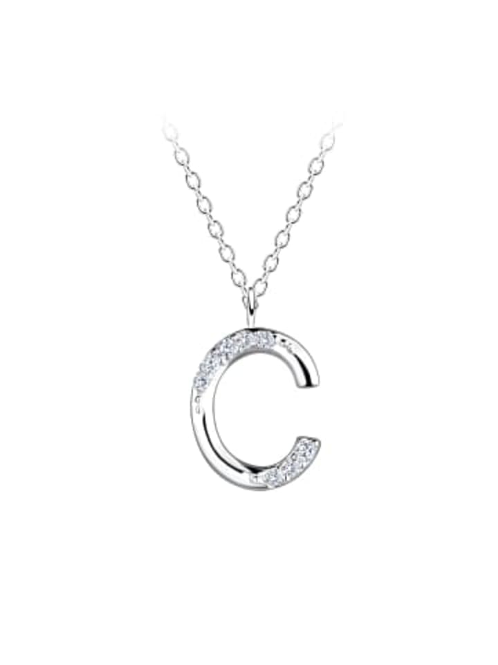 Alexander York Колье с подвеской в виде буквы С, изготовленное из серебра 925 пробы, состоит из двух частей, вставленных в серебряную оправу
Alexander York Колье с подвеской в виде буквы С, изготовленное из серебра 925 пробы, состоит из двух частей, вставленных в серебряную оправу