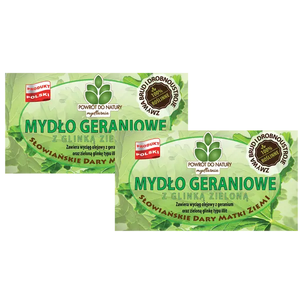 100% натуральное гераниевое мыло на растительной основе с зеленой глиной, 2 шт. Powrót Do Natury
100% натуральное гераниевое мыло на растительной основе с зеленой глиной, 2 шт. Powrót Do Natury