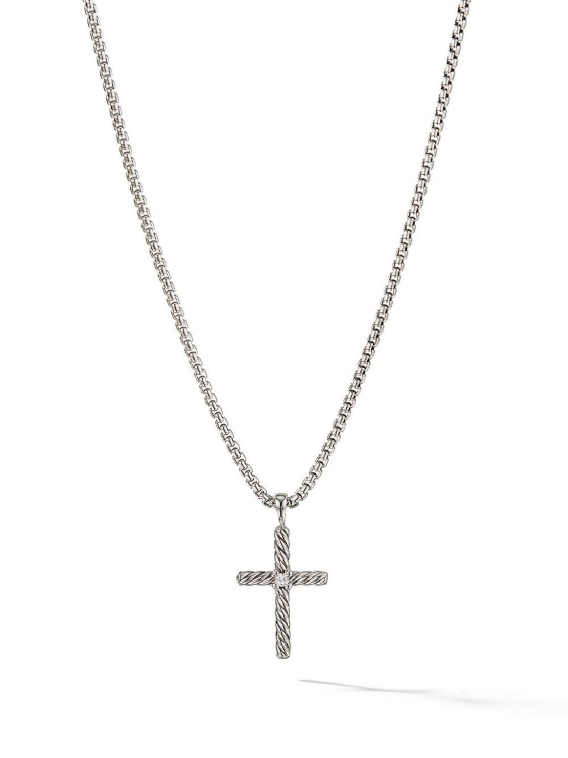 Серебряное колье Cable Classics Cross с бриллиантами David Yurman, серебряный
Серебряное колье Cable Classics Cross с бриллиантами David Yurman, серебряный