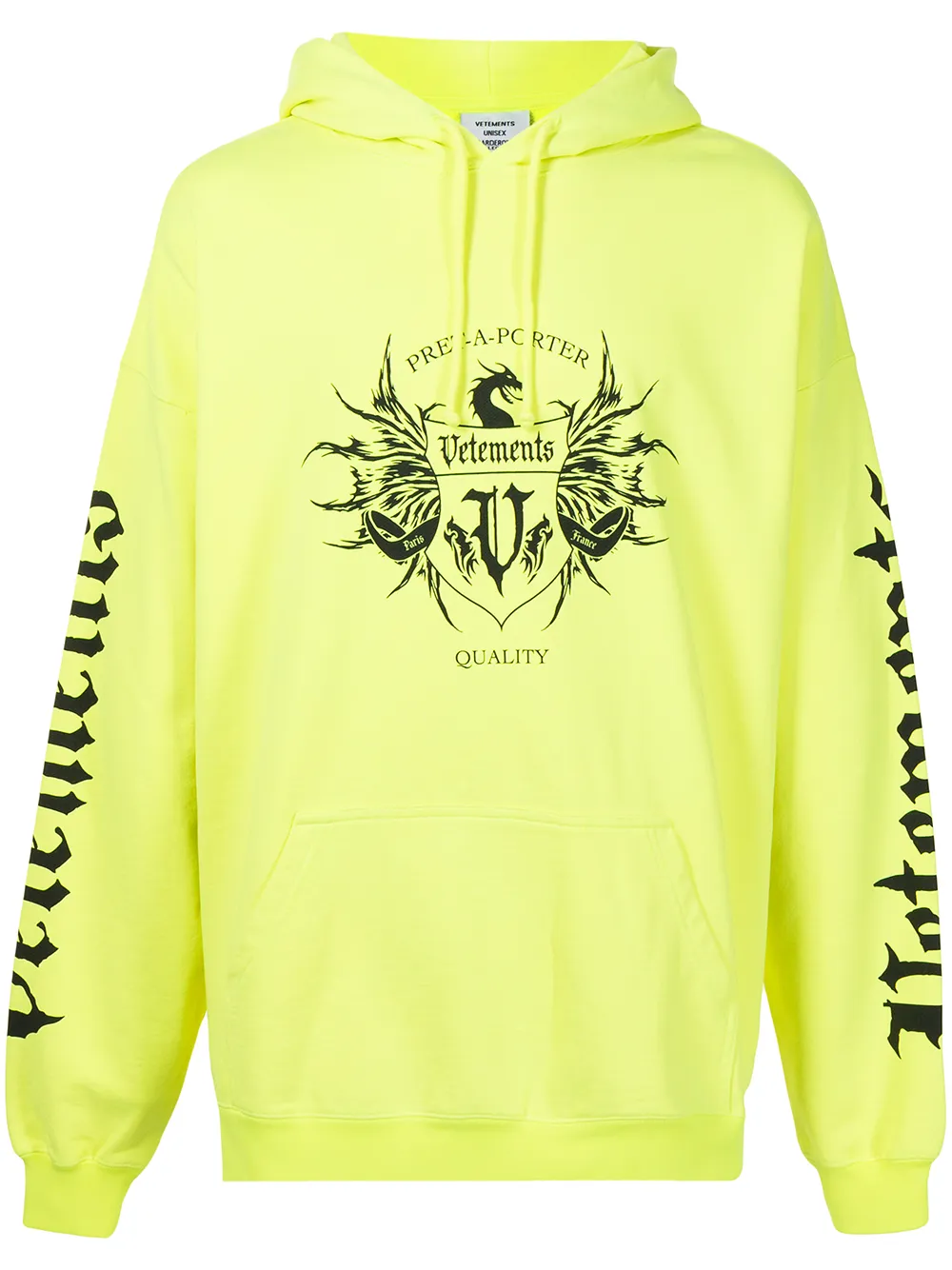 Худи с логотипом VETEMENTS, желтый 
Худи с логотипом VETEMENTS, желтый