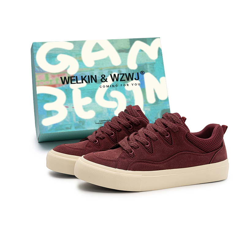 WELKIN&WZWJ Скользоустойчивые износостойкие мужские низкие скейтерские кроссовки Burgundy, цвет Burgundy
WELKIN&WZWJ Скользоустойчивые износостойкие мужские низкие скейтерские кроссовки Burgundy, цвет Burgundy