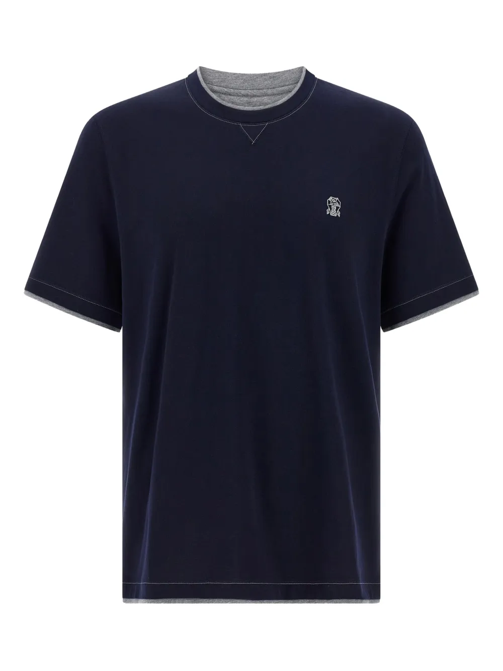 Футболка с вышитым логотипом Brunello Cucinelli, синий
Футболка с вышитым логотипом Brunello Cucinelli, синий