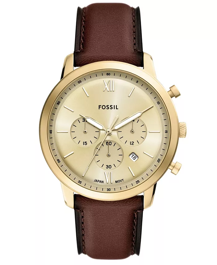 Мужские часы Neutra Chronograph с коричневым кожаным ремешком, 44 мм Fossil
Мужские часы Neutra Chronograph с коричневым кожаным ремешком, 44 мм Fossil