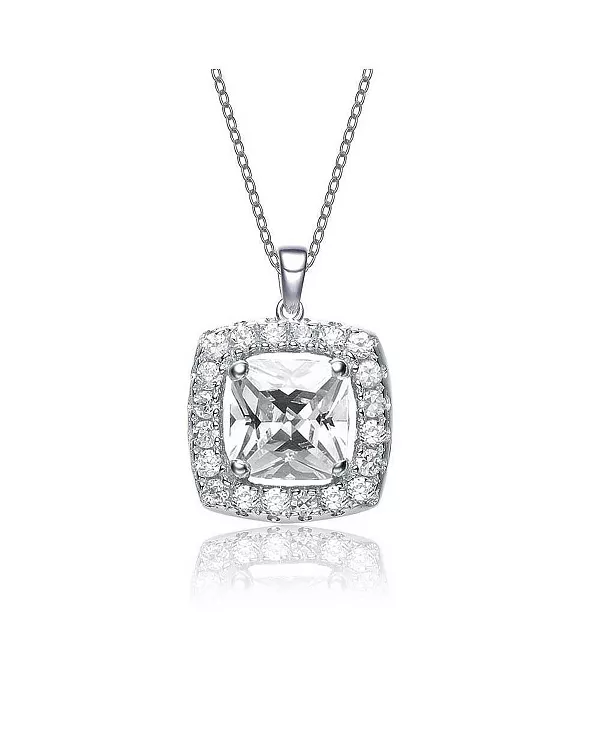 Ожерелье с подвеской квадратной формы из стерлингового серебра с покрытием из белого золота и прозрачными кубическими цирконами Genevive, white
Ожерелье с подвеской квадратной формы из стерлингового серебра с покрытием из белого золота и прозрачными кубическими цирконами Genevive, white