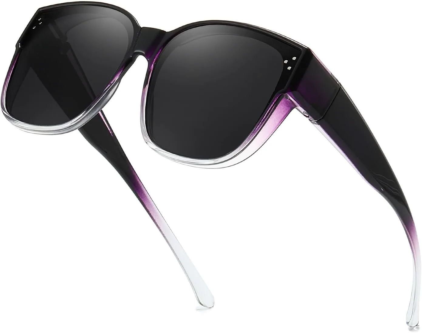 Солнцезащитные очки VIEWBETTER для женщин и мужчин, надеваемые поверх очков с диоптриями, поляризованные, с защитой от УФ-излучения SG3092, A06 Gradient Purple
Солнцезащитные очки VIEWBETTER для женщин и мужчин, надеваемые поверх очков с диоптриями, поляризованные, с защитой от УФ-излучения SG3092, A06 Gradient Purple