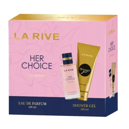 La Rive Her Choice Edp Gift Set 100ml Perfume + 100ml Shower Gel - New & Original!
La Rive Her Choice Edp Gift Set 100ml Perfume + 100ml Shower Gel - New & Original!