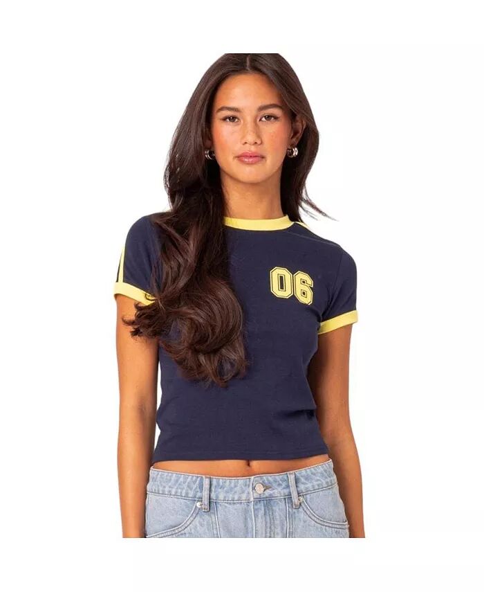 Женская футболка Kassidy Contrast Edikted, синий 
Женская футболка Kassidy Contrast Edikted, синий