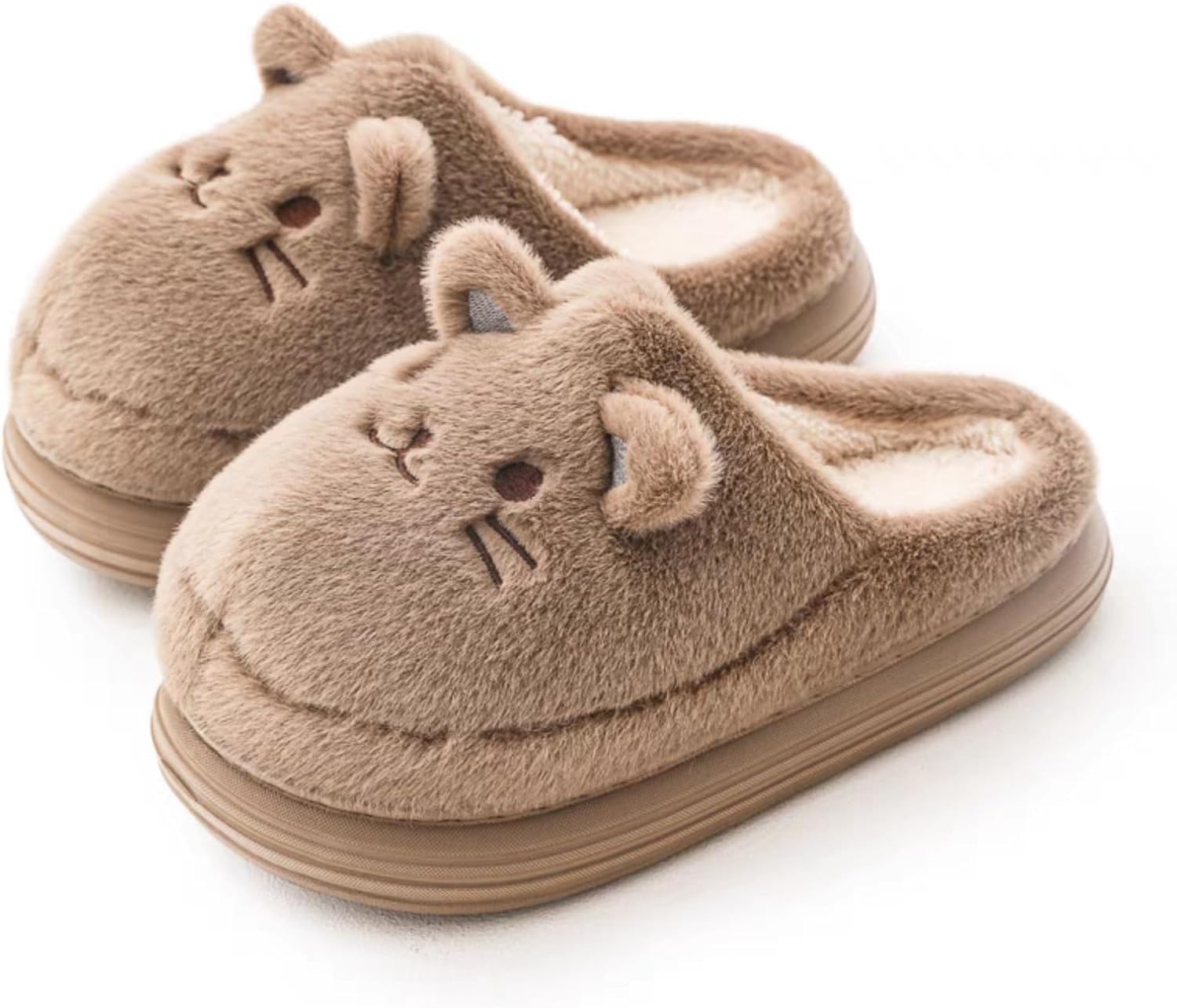 Милые тапочки Zigihos с котиком - кавайные пушистые, мягкие и теплые домашние тапочки для женщин и мужчин, коричневый
Милые тапочки Zigihos с котиком - кавайные пушистые, мягкие и теплые домашние тапочки для женщин и мужчин, коричневый