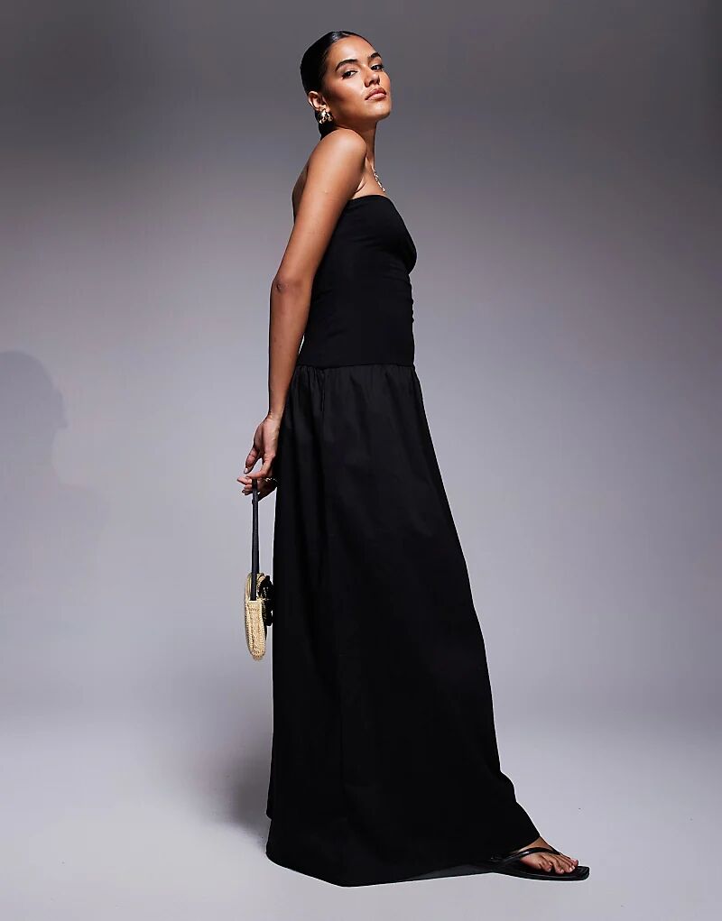 Платье-бандо макси Fashionkilla из смеси хлопка и поплина с заниженной талией, черного цвета
Платье-бандо макси Fashionkilla из смеси хлопка и поплина с заниженной талией, черного цвета