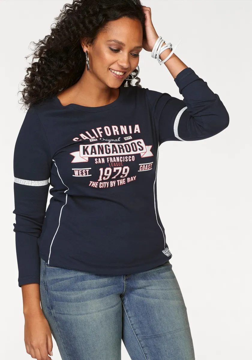 Рубашка KangaROOS с длинными рукавами и принтом спереди и на рукавах, цвет морской волны
Рубашка KangaROOS с длинными рукавами и принтом спереди и на рукавах, цвет морской волны