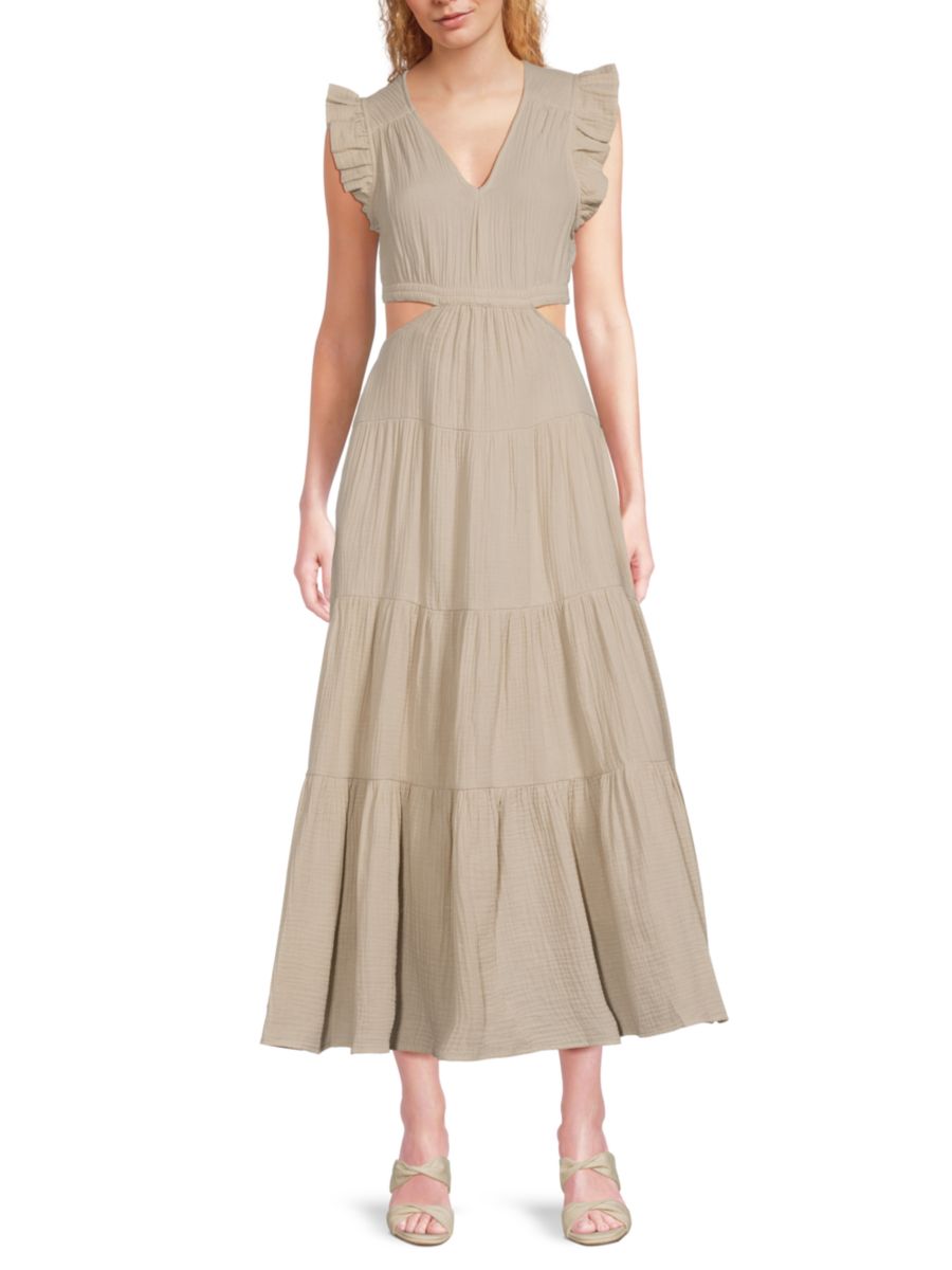 Многоярусное хлопковое платье-миди А-силуэта DKNY, цвет Pebble
Многоярусное хлопковое платье-миди А-силуэта DKNY, цвет Pebble