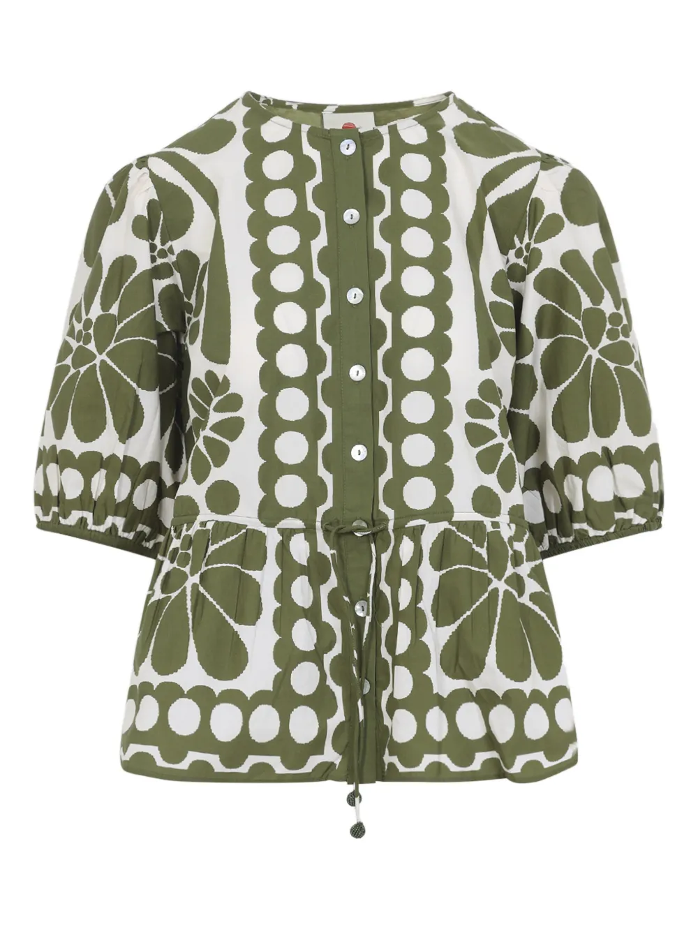 Топ с цветочным принтом на пуговицах Farm Rio, белый
Топ с цветочным принтом на пуговицах Farm Rio, белый