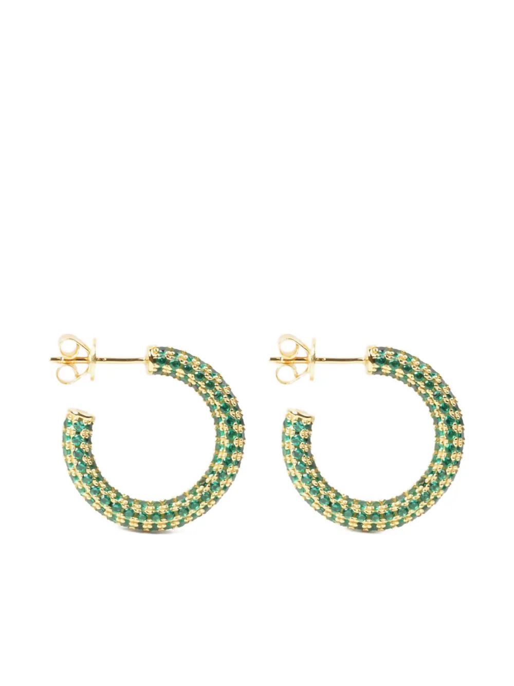 Позолоченные серьги-кольца с паве Izabel Display, зеленый
Позолоченные серьги-кольца с паве Izabel Display, зеленый