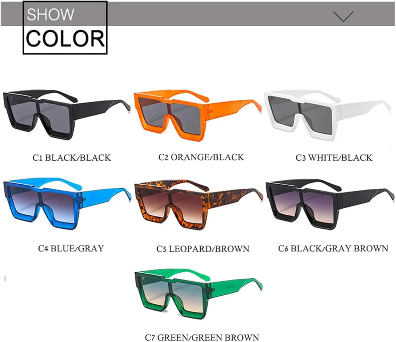 Модные женские солнцезащитные очки в крупной оправе, солнцезащитные очки для мужчин, женские очки с защитой от УФ-излучения (UV400) SZVVBKK, C6black-gray Brown
Модные женские солнцезащитные очки в крупной оправе, солнцезащитные очки для мужчин, женские очки с защитой от УФ-излучения (UV400) SZVVBKK, C6black-gray Brown