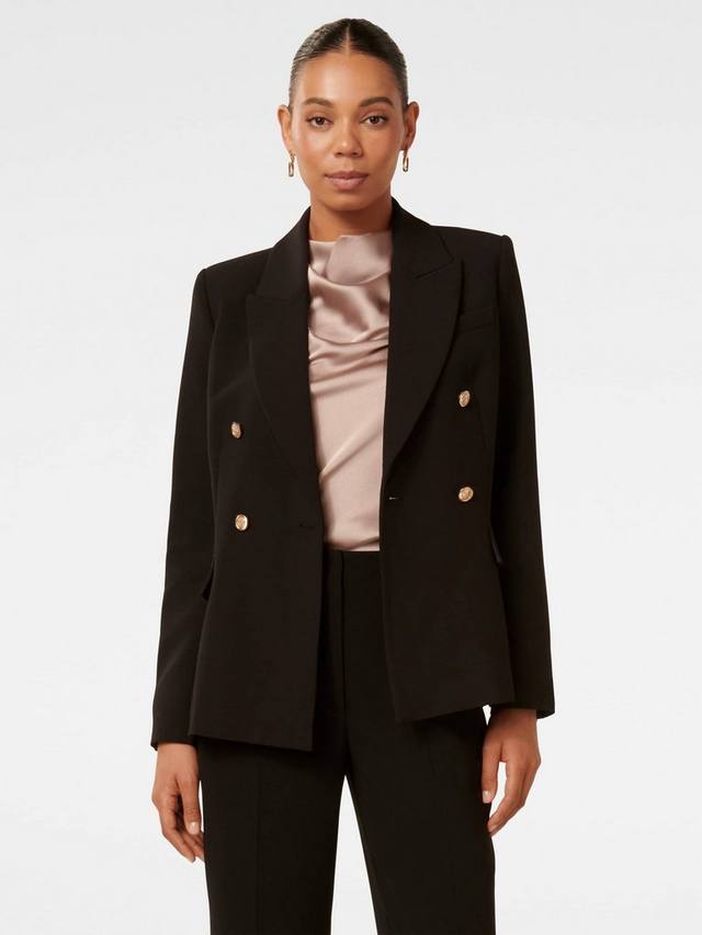 Двубортный блейзер celina Forever New, черный
Двубортный блейзер celina Forever New, черный