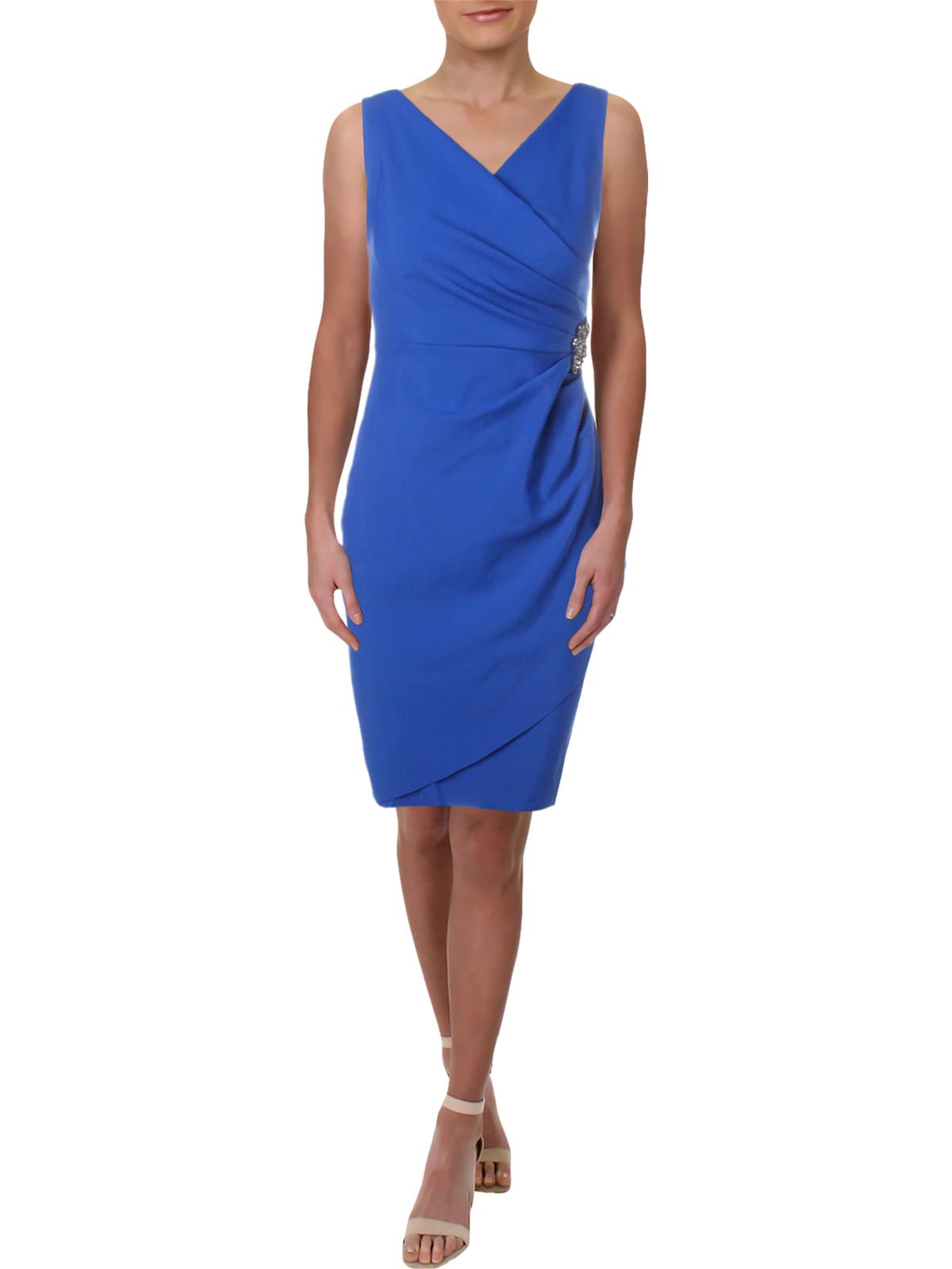 Женское декорированное платье-халат с имитацией запаха для коктейля и вечеринки Alex Evenings, цвет royal
Женское декорированное платье-халат с имитацией запаха для коктейля и вечеринки Alex Evenings, цвет royal