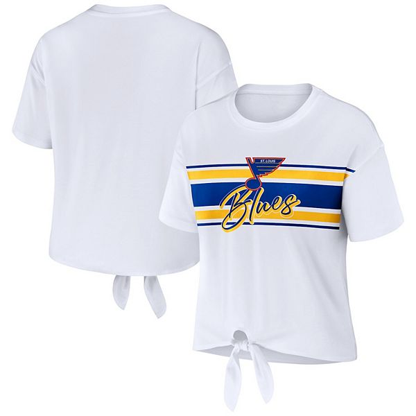 Женская белая футболка St Louis Blues с узлом спереди Wear By Erin Andrews
Женская белая футболка St Louis Blues с узлом спереди Wear By Erin Andrews
