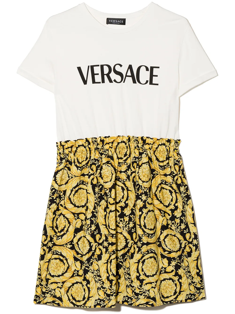 Платье-футболка с принтом Barocco Kids Versace Kids, белый
Платье-футболка с принтом Barocco Kids Versace Kids, белый