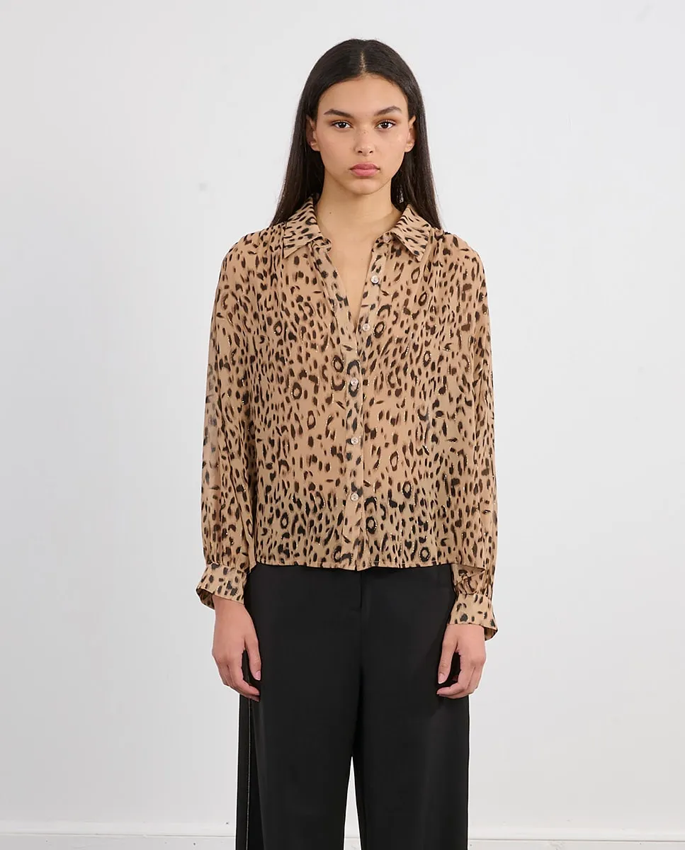 Женская рубашка с длинным рукавом с животным принтом Lili Sidonio, коричневый
Женская рубашка с длинным рукавом с животным принтом Lili Sidonio, коричневый