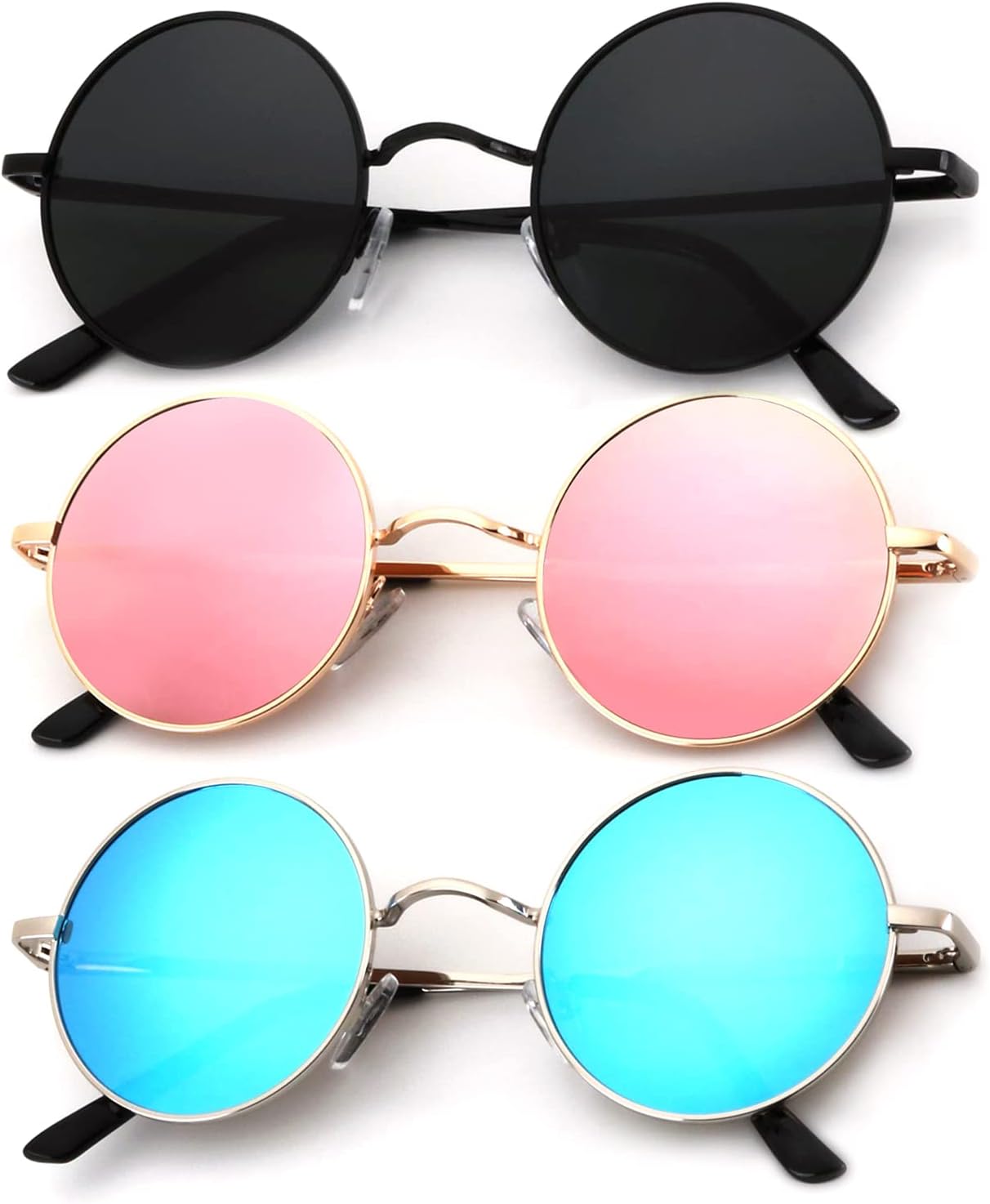 Круглые поляризованные солнцезащитные очки KALIYADI для мужчин и женщин в стиле ретро с металлическим ремешком и эффектом хиппи, защита от УФ-излучения, C31-black + Golden Frame Pink Lens +Silvery Frame Blue Lens
Круглые поляризованные солнцезащитные очки KALIYADI для мужчин и женщин в стиле ретро с металлическим ремешком и эффектом хиппи, защита от УФ-излучения, C31-black + Golden Frame Pink Lens +Silvery Frame Blue Lens