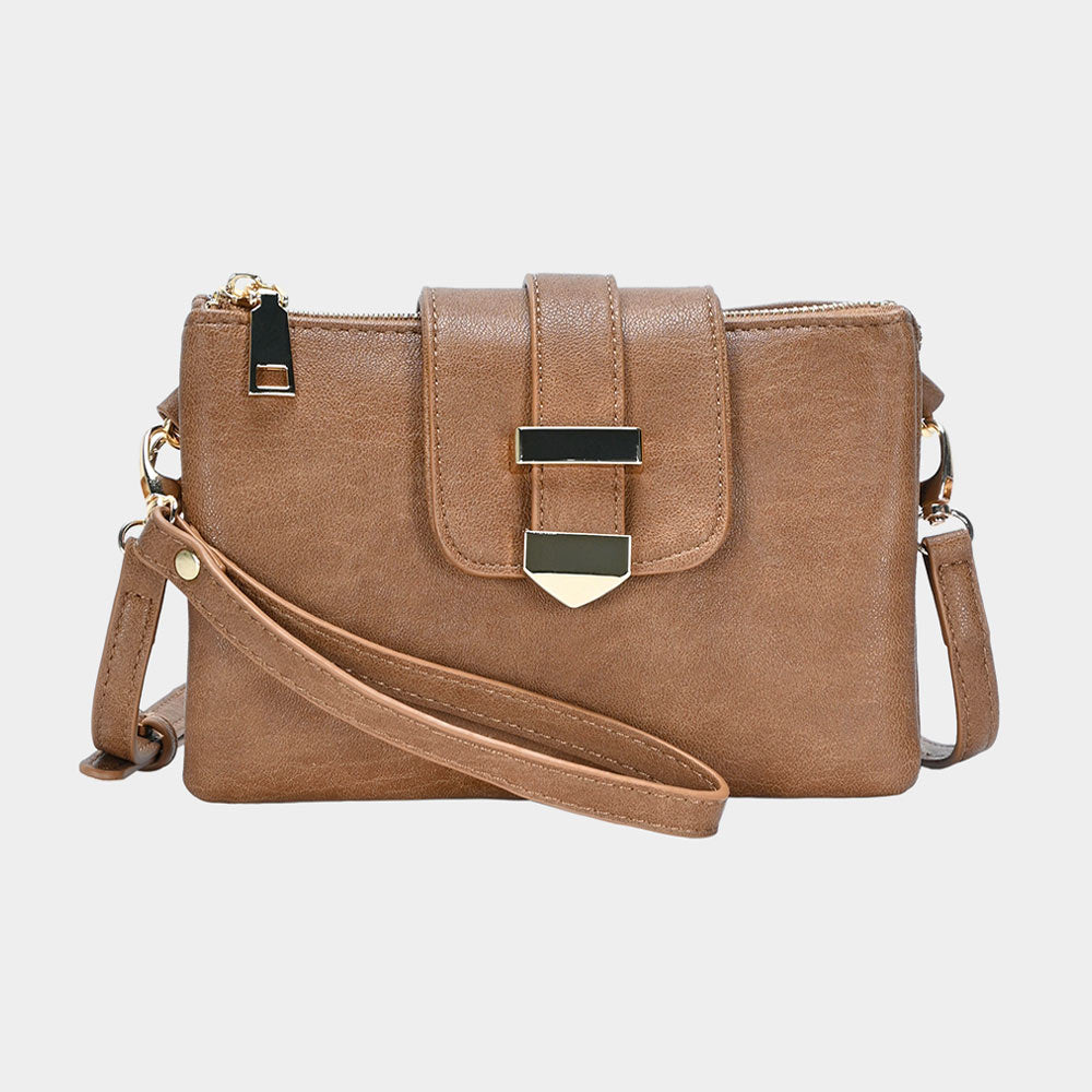 Сумка-клатч с пряжкой на ремне и острым носком / через плечо FASHNZFAB, коричневый
Сумка-клатч с пряжкой на ремне и острым носком / через плечо FASHNZFAB, коричневый