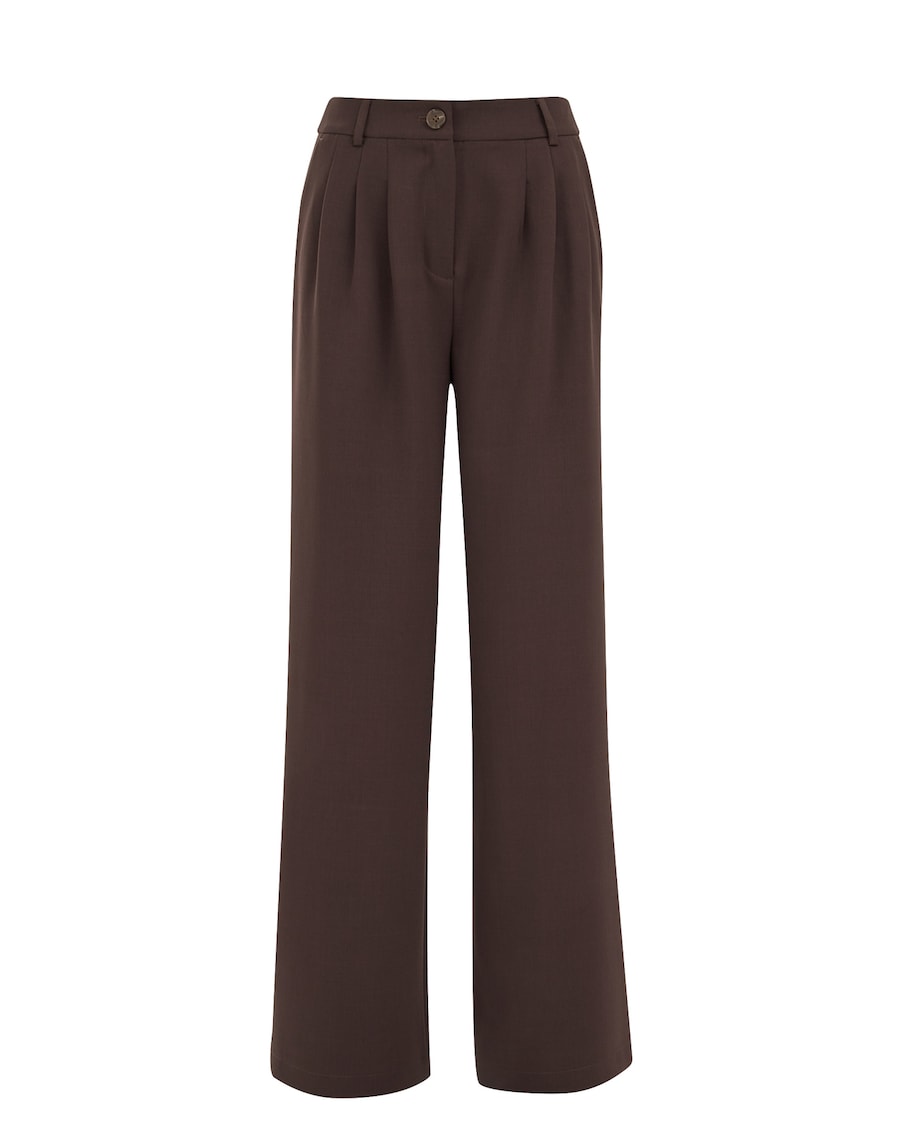 Широкие брюки со складками спереди WE Fashion, темно-коричневый
Широкие брюки со складками спереди WE Fashion, темно-коричневый