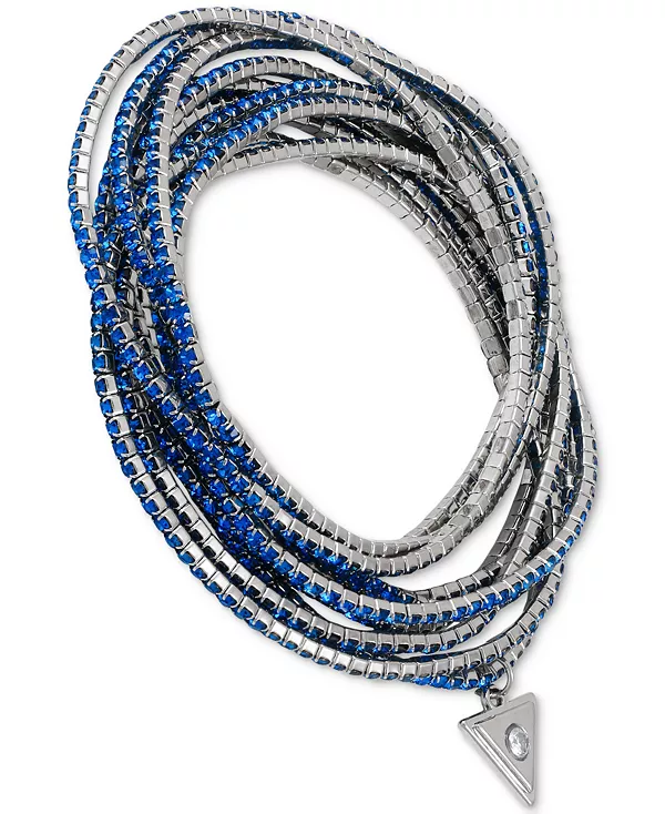 Набор из 10 эластичных браслетов с кристаллами Guess, silver
Набор из 10 эластичных браслетов с кристаллами Guess, silver