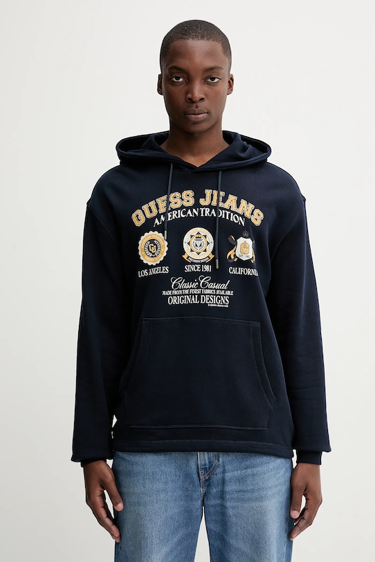Хлопковая толстовка Guess Jeans, темно-синий
Хлопковая толстовка Guess Jeans, темно-синий