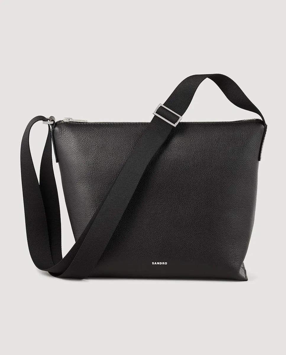 Мужская сумка-бандо из зерненой кожи Sandro, черный
Мужская сумка-бандо из зерненой кожи Sandro, черный