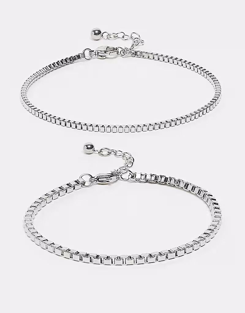 Браслет-цепочка унисекс из нержавеющей стали, водонепроницаемый, серебряный, 2 шт Reclaimed Vintage
Браслет-цепочка унисекс из нержавеющей стали, водонепроницаемый, серебряный, 2 шт Reclaimed Vintage