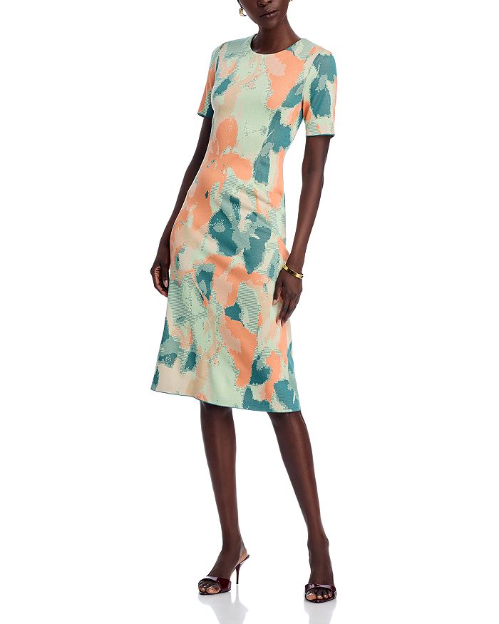 Короткий рукав, платье миди Misook, зеленый
Короткий рукав, платье миди Misook, зеленый