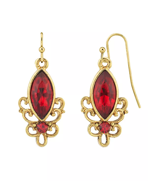Золотистая серьга-капля 2028, red
Золотистая серьга-капля 2028, red