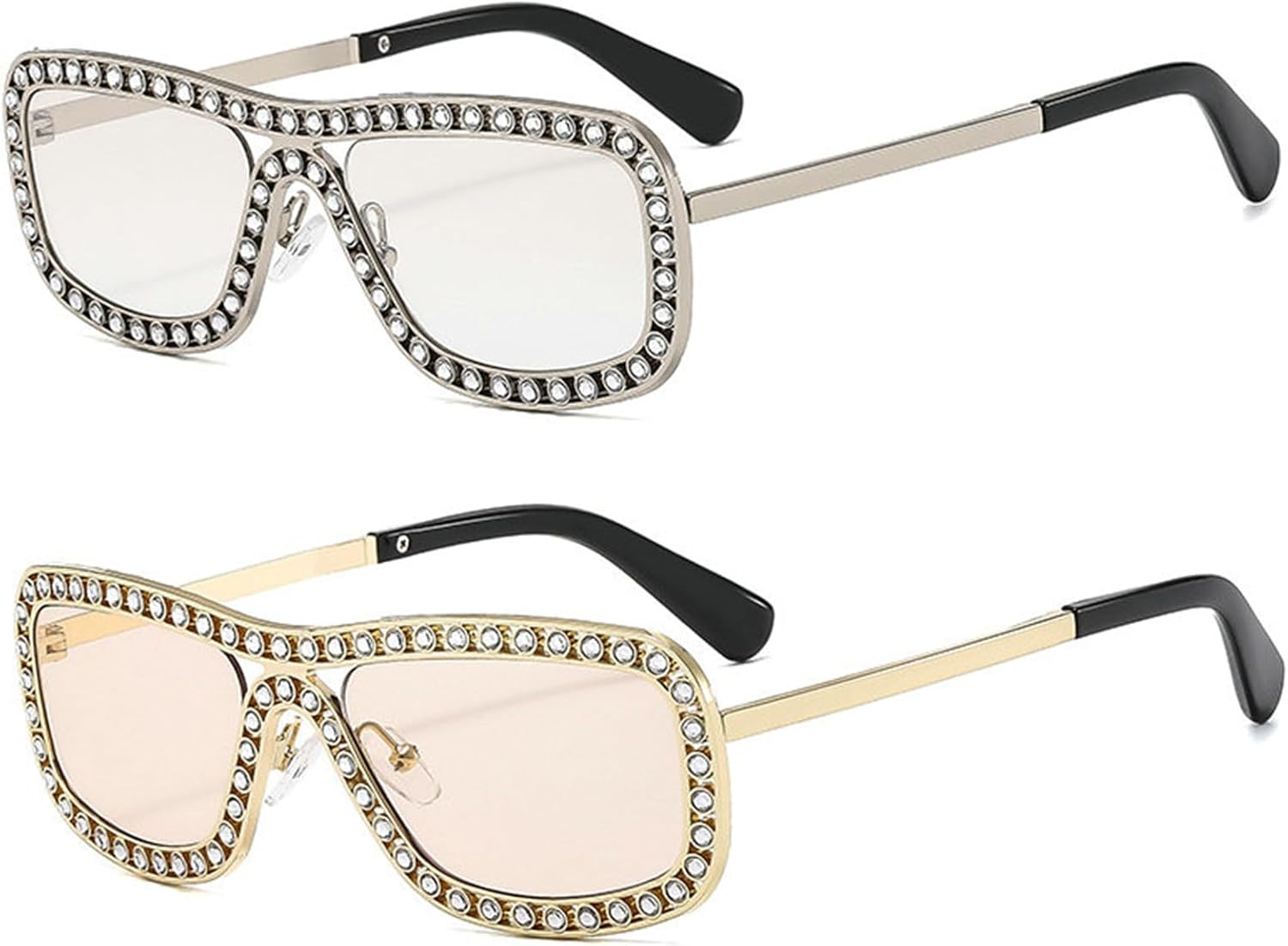 willochra 2 шт. Солнцезащитные очки-пилот для женщин и мужчин, с двойным лучом, диско-очки со стразами, блестящие, сверкающие, бриллиантовые, аксессуар для вечеринки F25, 2pcs-champagne &Silver
willochra 2 шт. Солнцезащитные очки-пилот для женщин и мужчин, с двойным лучом, диско-очки со стразами, блестящие, сверкающие, бриллиантовые, аксессуар для вечеринки F25, 2pcs-champagne &Silver