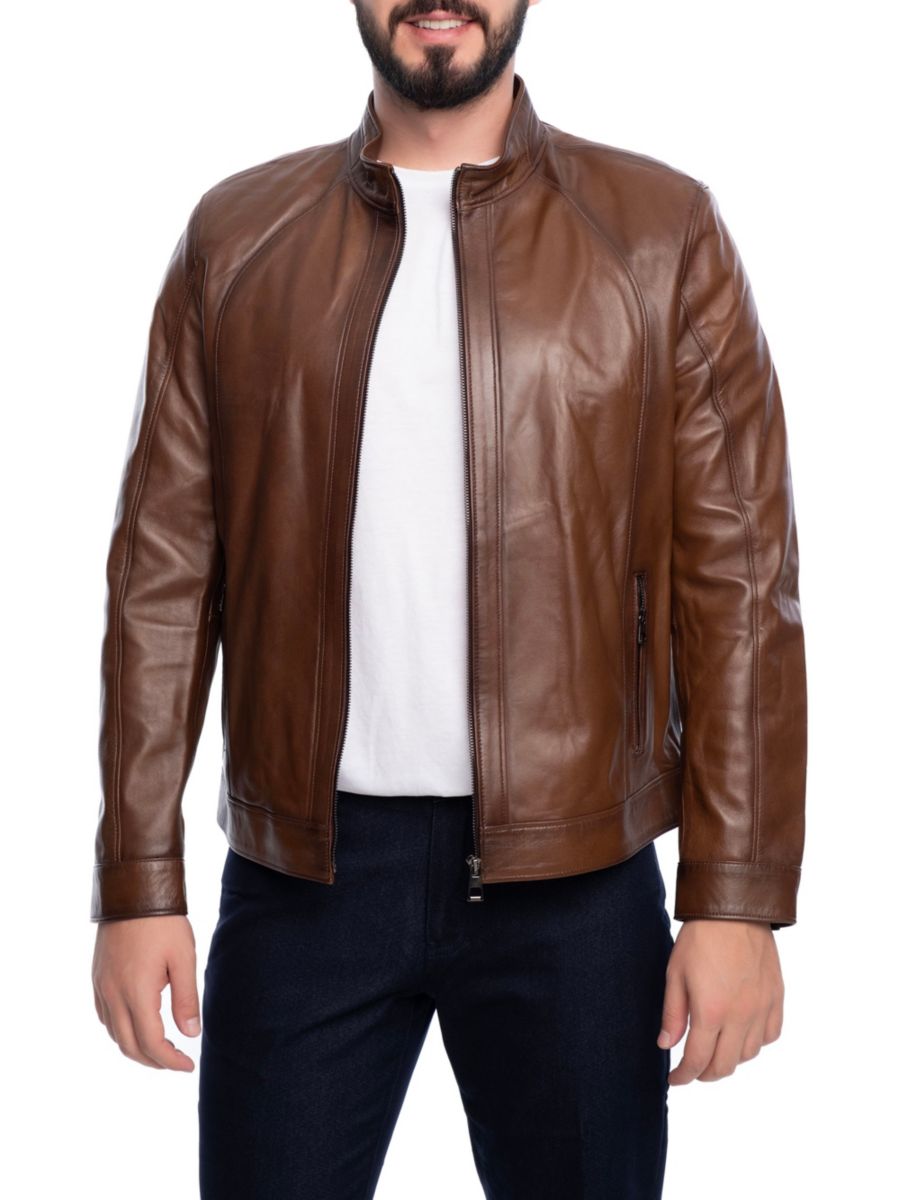 Кожаная куртка с воротником-стойкой Vellapais, коричневый
Кожаная куртка с воротником-стойкой Vellapais, коричневый