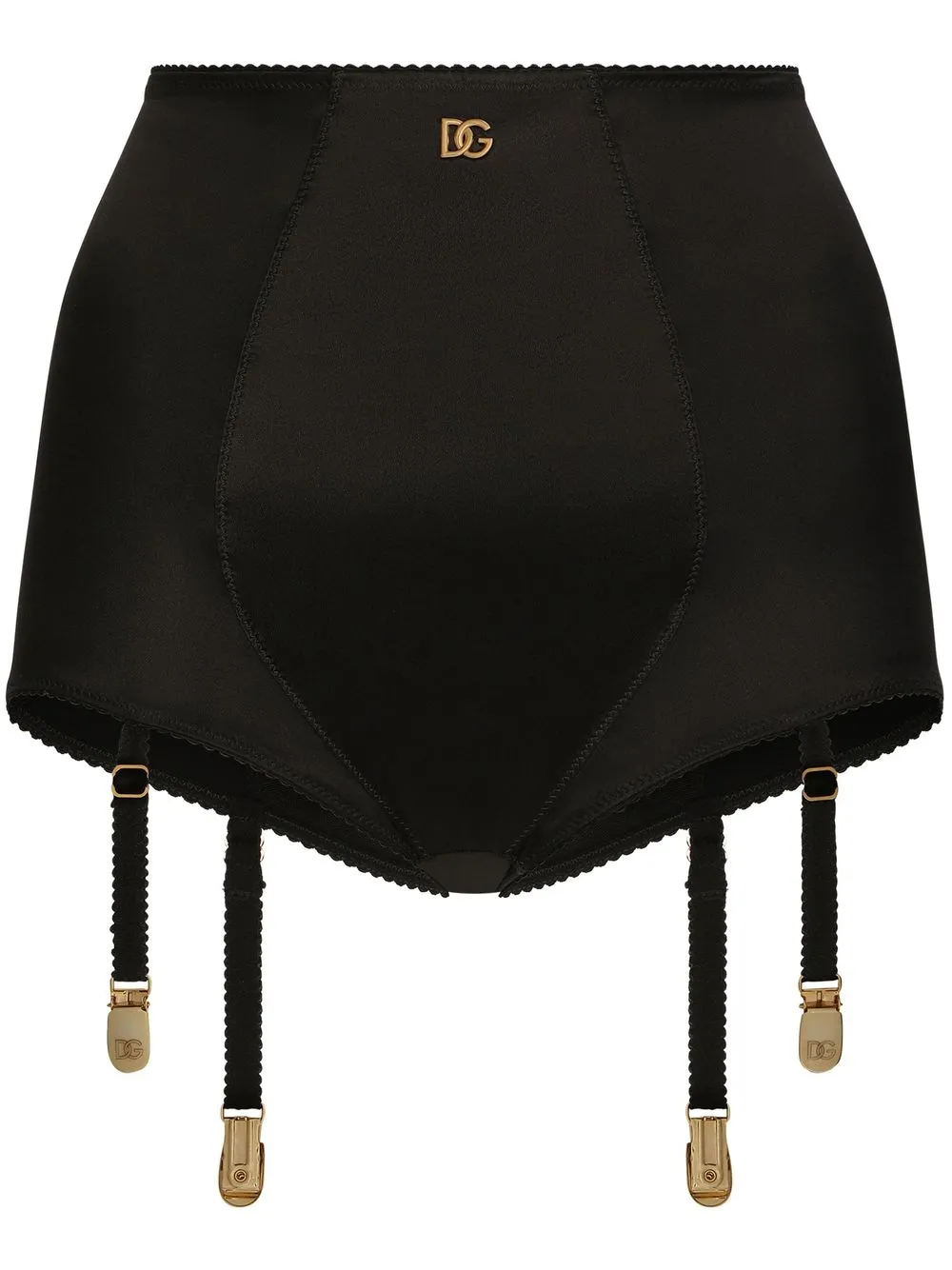 Трусы-брифы с завышенной талией и логотипом DG DOLCE & GABBANA, черный 
Трусы-брифы с завышенной талией и логотипом DG DOLCE & GABBANA, черный