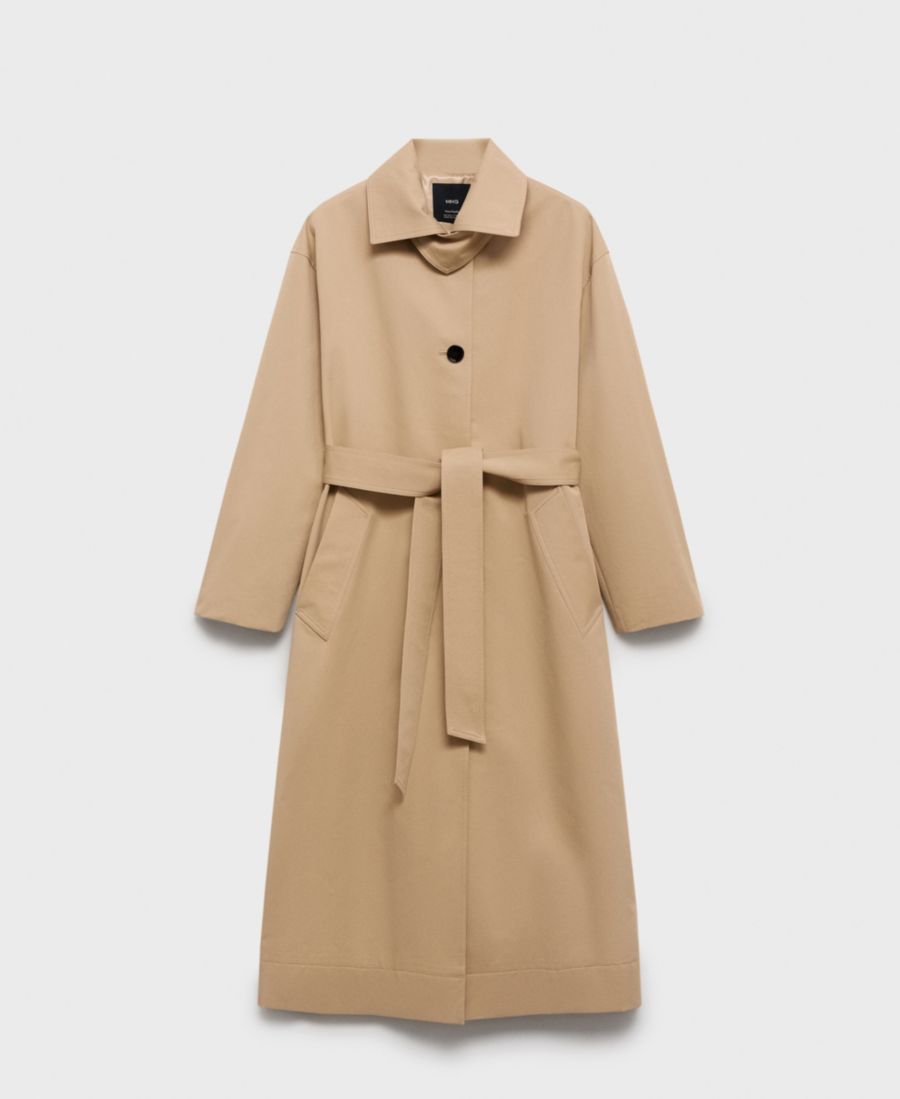 Женский длинный тренч с поясом MANGO, Medium Brown
Женский длинный тренч с поясом MANGO, Medium Brown