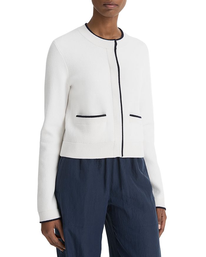 Кардиган с контрастной окантовкой и застежкой на пуговицы Vince, слоновая кость/кремовый
Кардиган с контрастной окантовкой и застежкой на пуговицы Vince, слоновая кость/кремовый